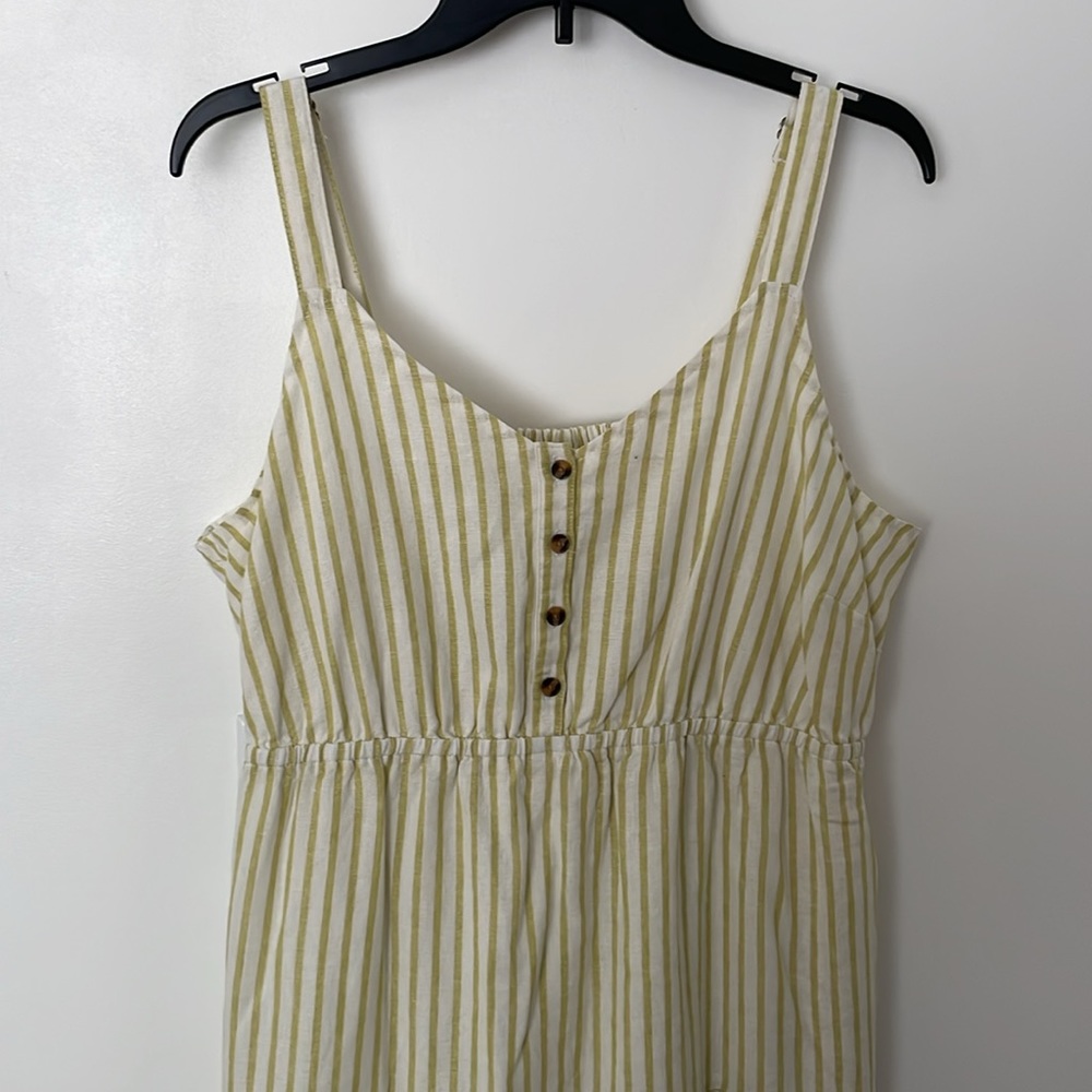 Sonoma Yellow and White Striped Maxi Dress